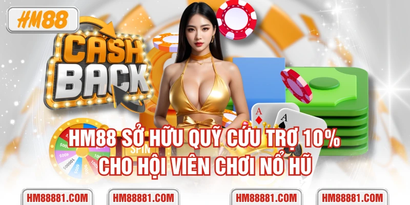 HM88 sở hữu quỹ cứu trợ 10% cho hội viên chơi nổ hũ