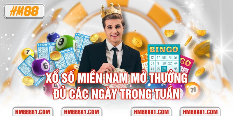 Xổ số miền Nam mở thưởng đủ các ngày trong tuần